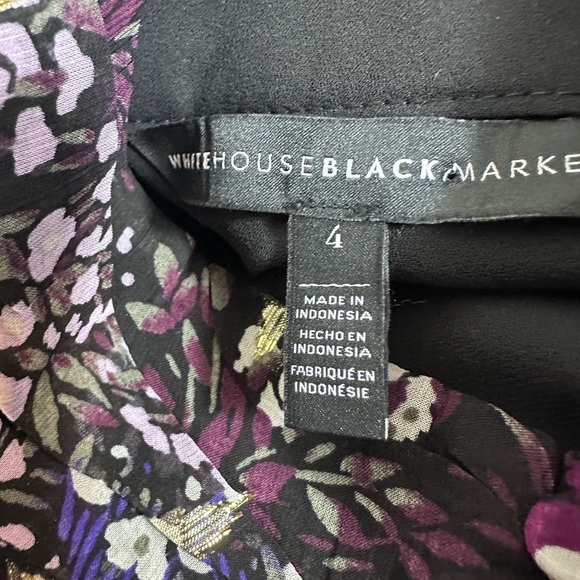 White House Black Market long sleeve top with gold accents size 4 - Picture 12 of 14